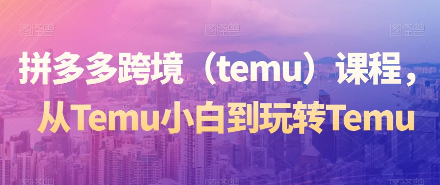 拼多多跨境（TEMU）运营秘籍：从新手到精通，精选课程助你玩转TEMU平台！-小师评